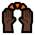 🙌🏿 raising hands: dark skin tone display on Windows